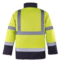 Parka de signalisation 4 en 1 - haute visibilité jaune/marine